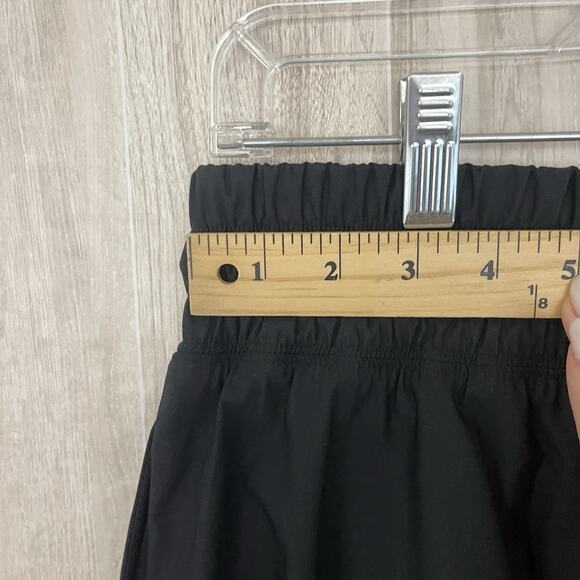 Vintage Nike Mesh Big Logo Skirt Size Medium Lined A Line Black / White Rush - Picture 8 of 13